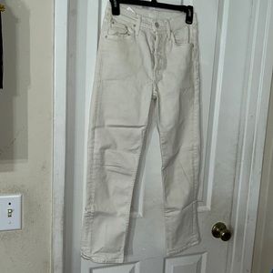 Mother white denim jeans women 25